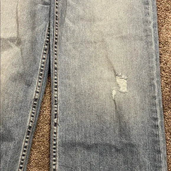 ASKK NY Blue Cropped Straight Leg Jeans size 8 - Picture 9 of 14